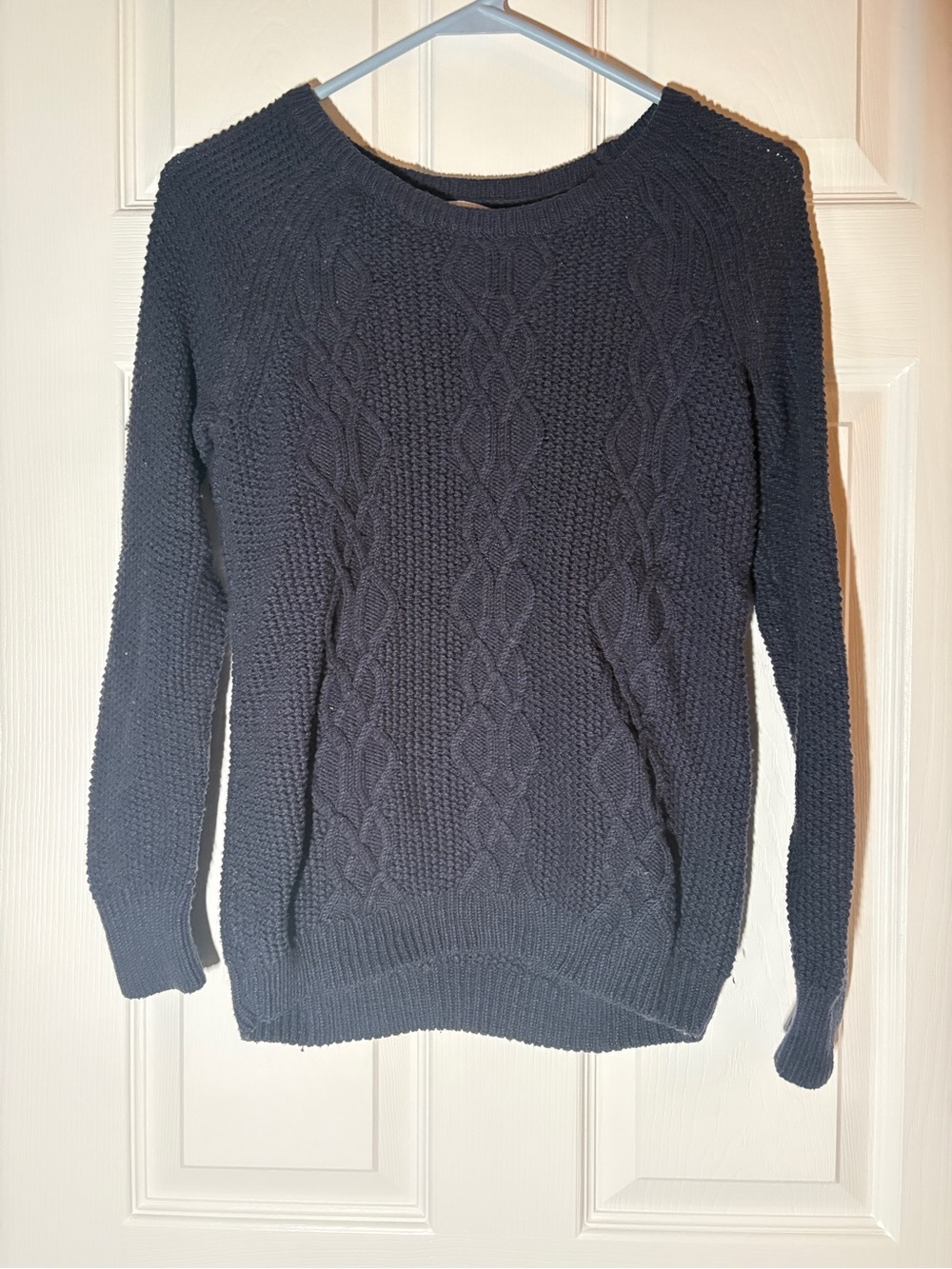 GAP Dark Navy Cable-Knit Crewneck Sweater